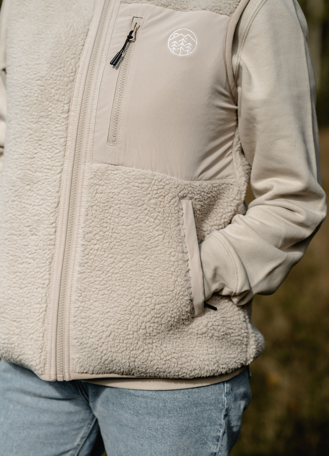 Woidlogo Teddyweste – Natural