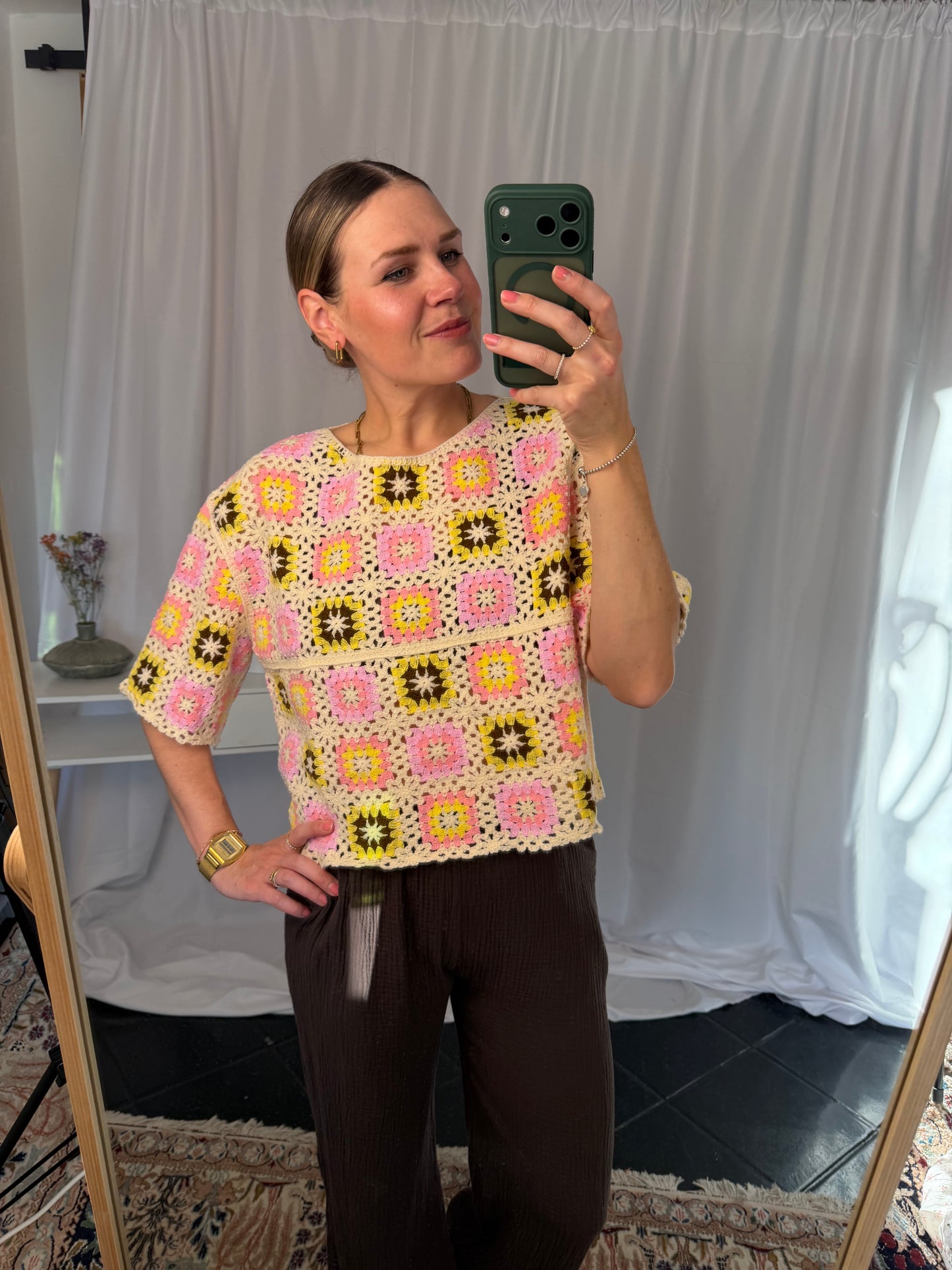 Patchwork Häkelshirt
