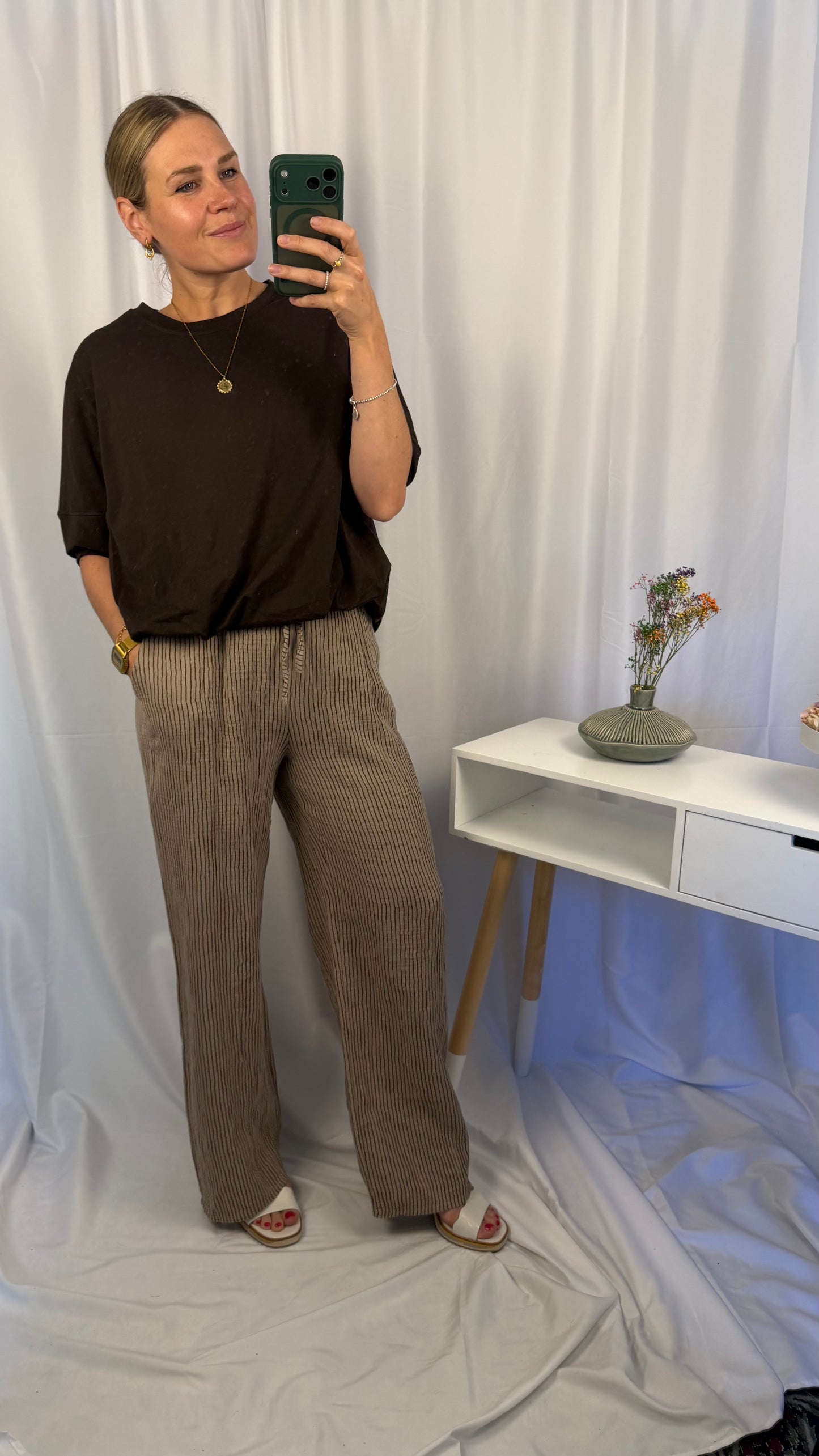 Musselin Streifenhose