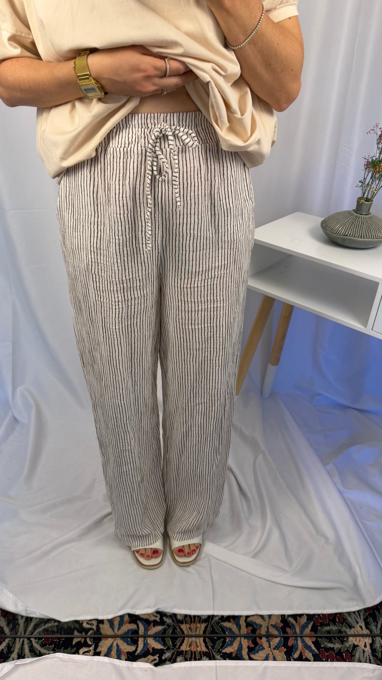 Musselin Streifenhose