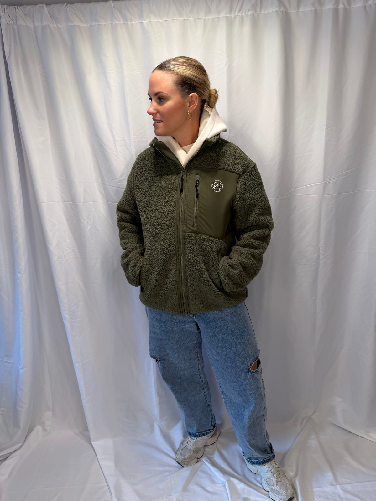 Woidlogo Teddy Jacke - Khaki