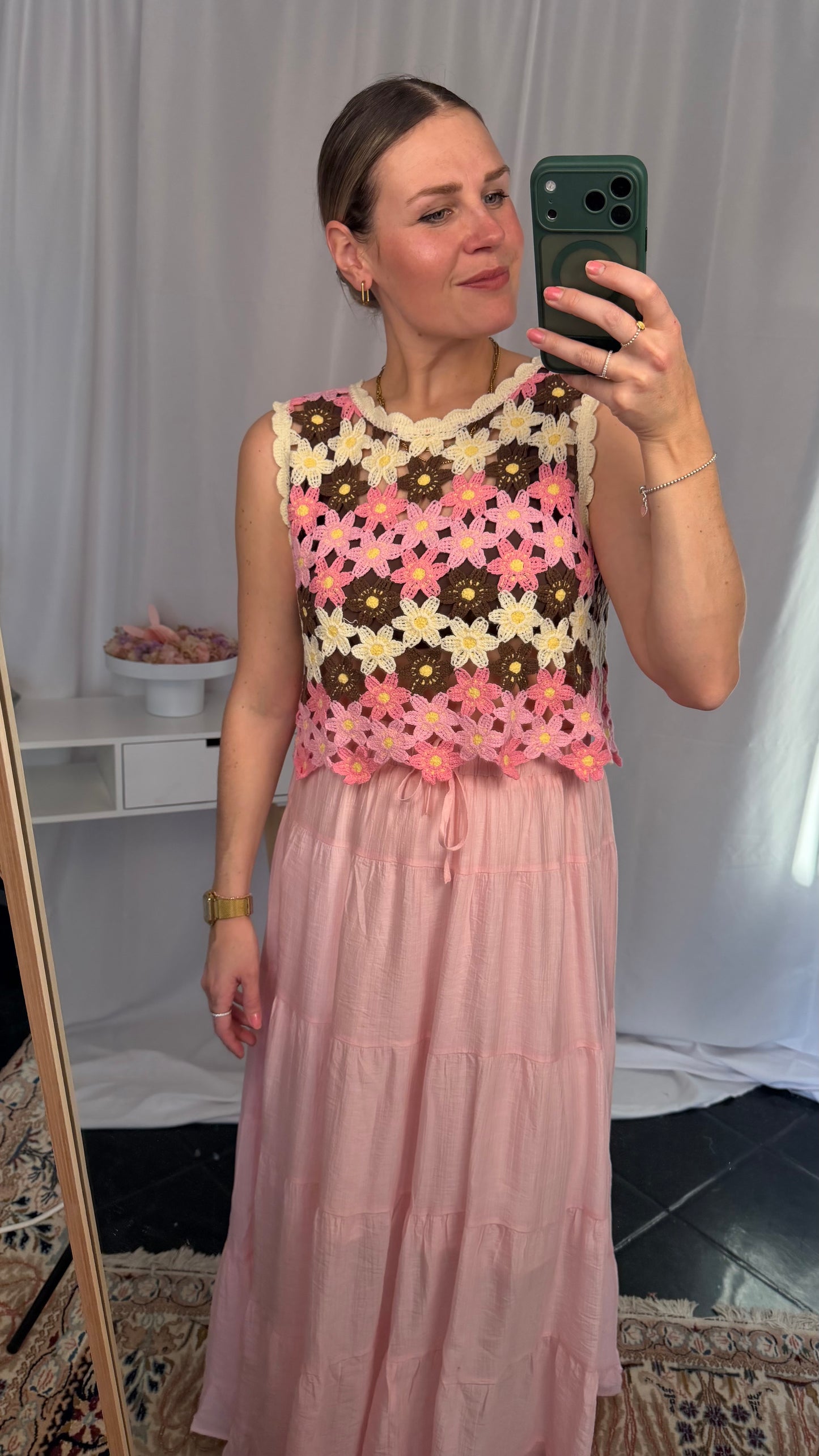 Blüten Häkel Top