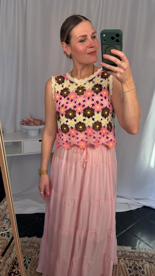 Blüten Häkel Top