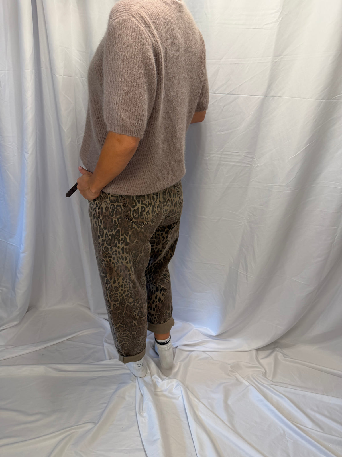 Angora Kurzarm Strickweste