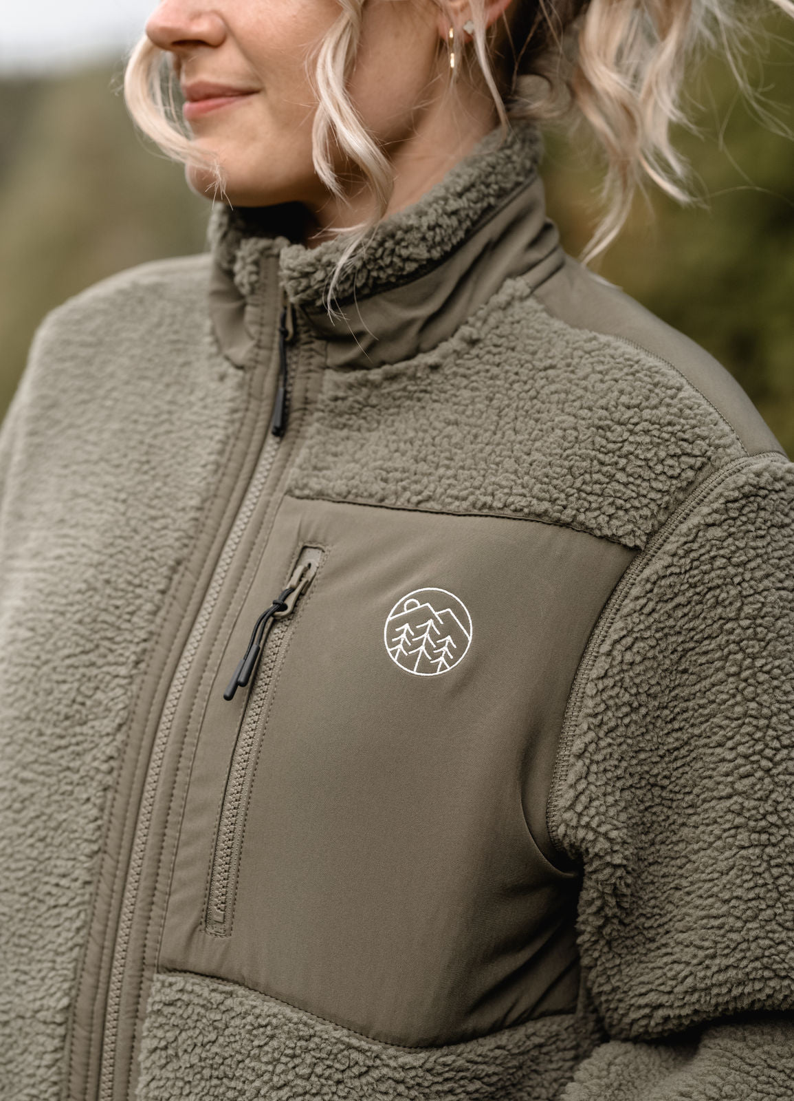 Woidlogo Teddy Jacke - Khaki