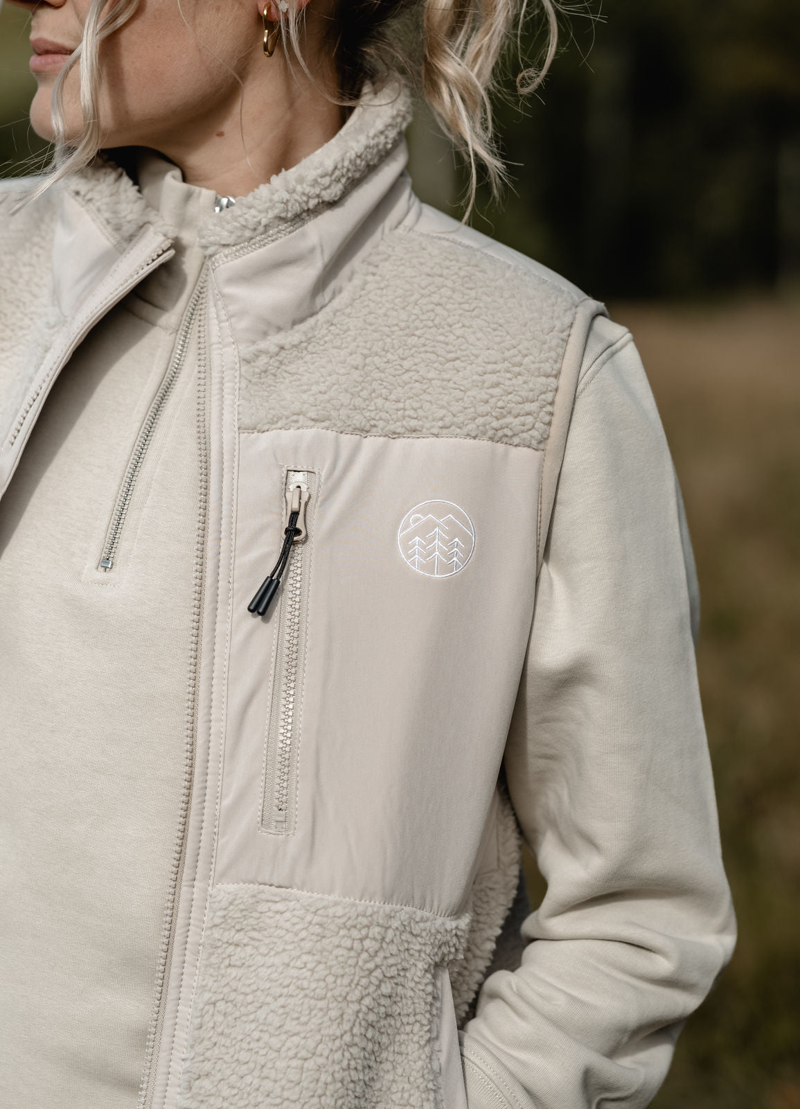Woidlogo Teddyweste – Natural