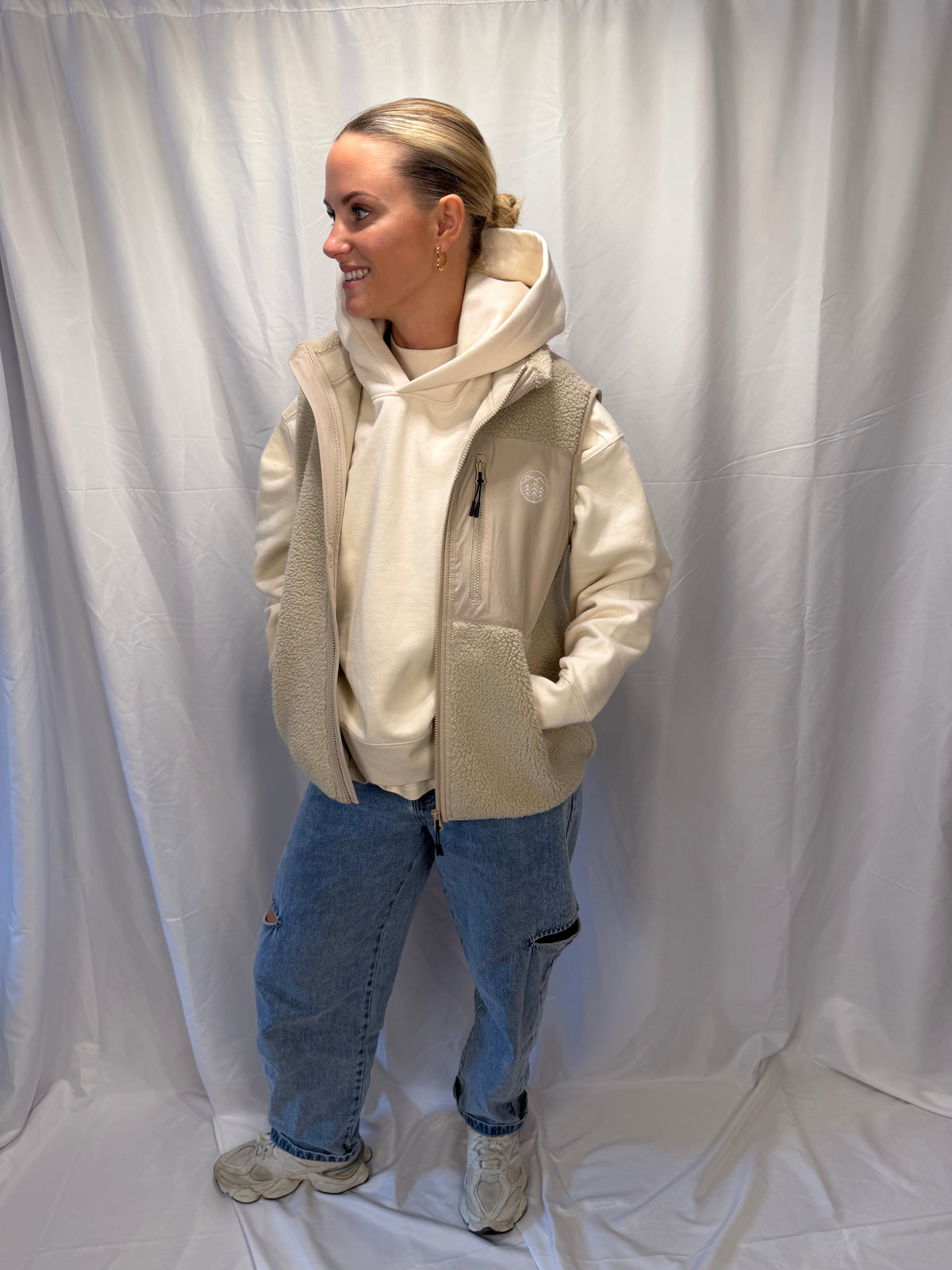 Woidlogo Teddyweste – Natural