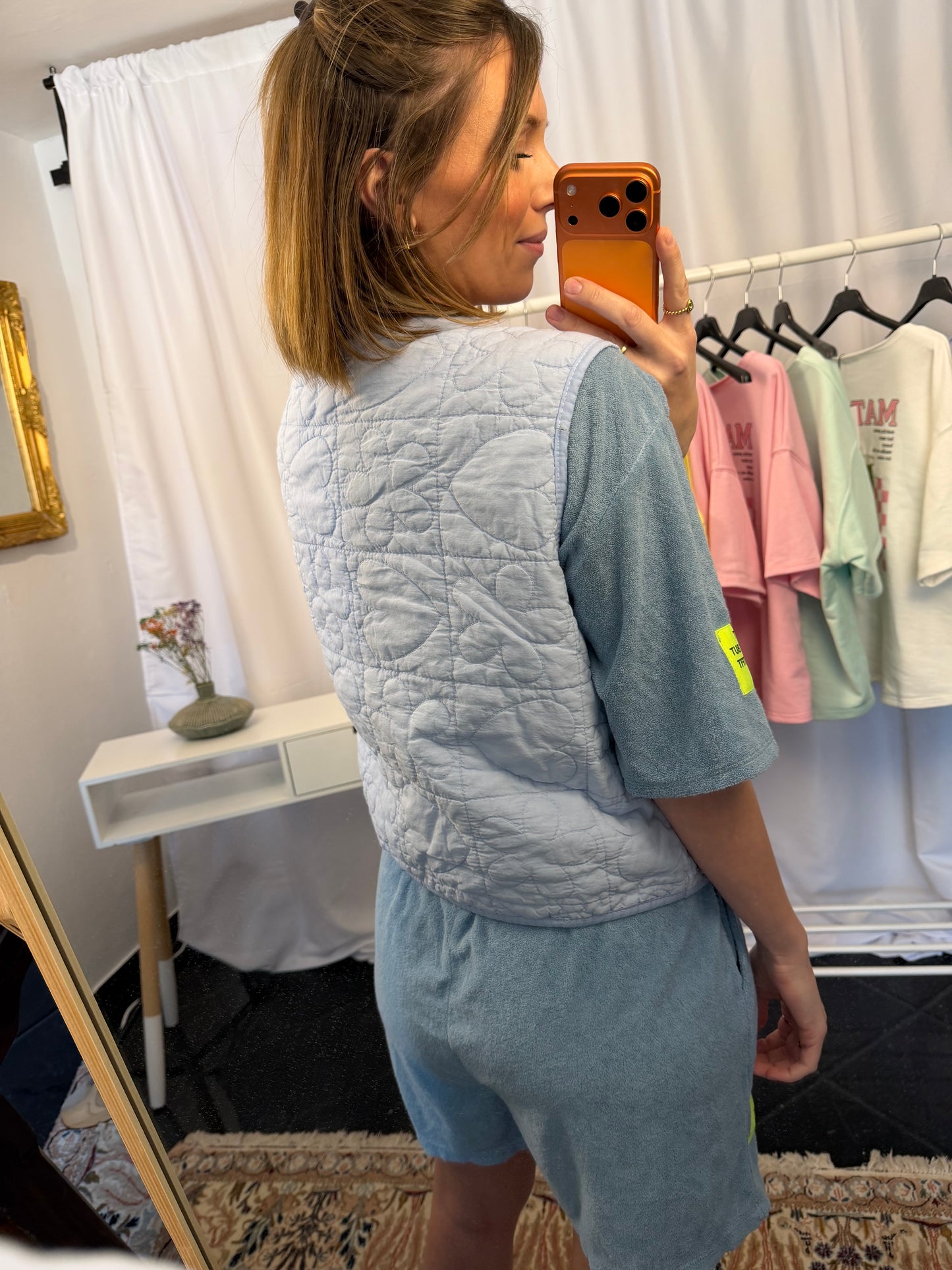 Herzblütenweste – 100% Baumwolle | Made in Italy