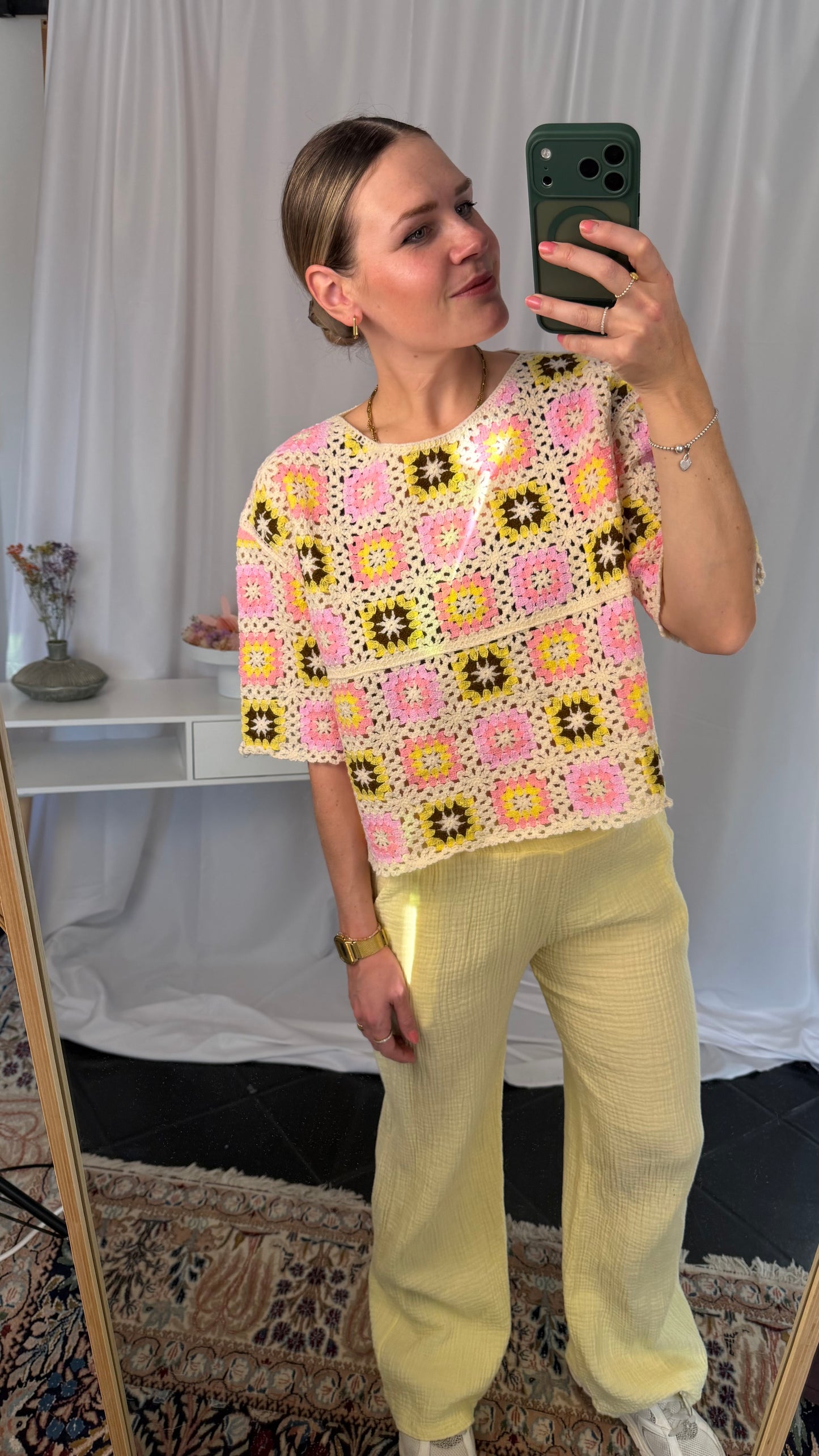 Patchwork Häkelshirt