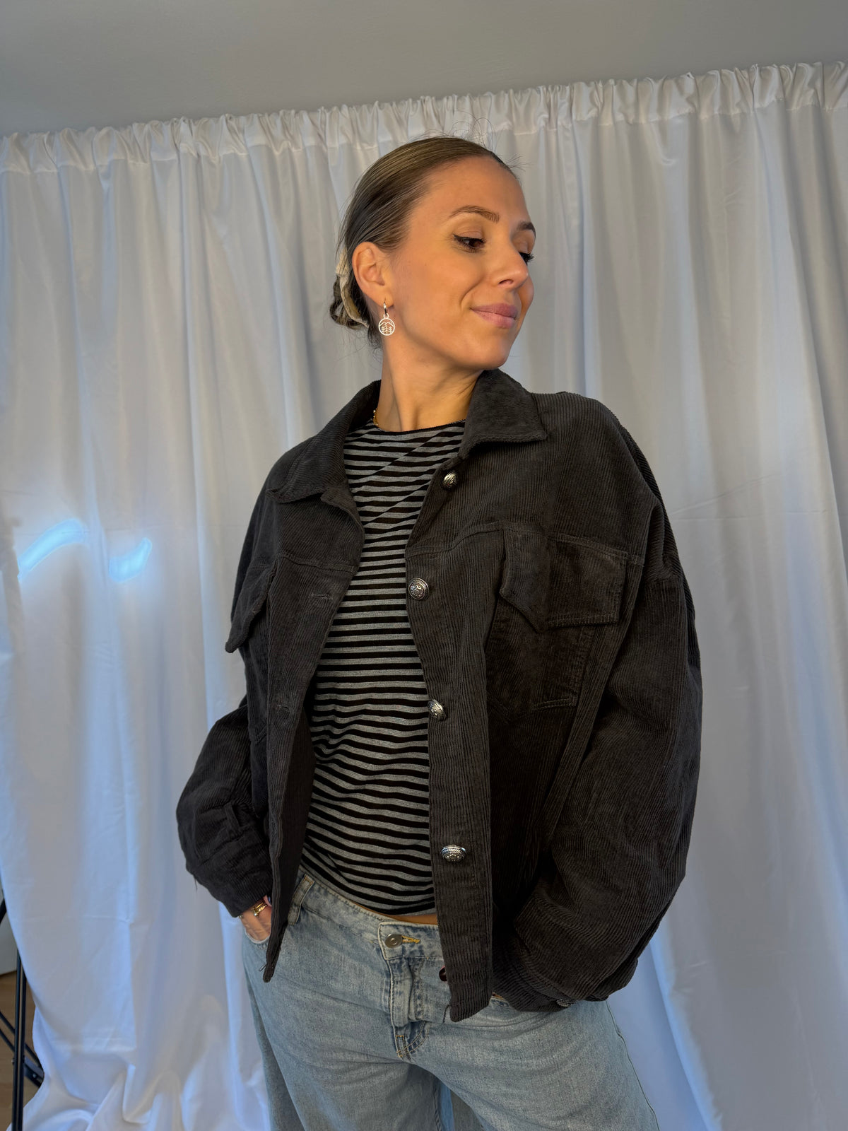 Cordjacke Cropped – One Size