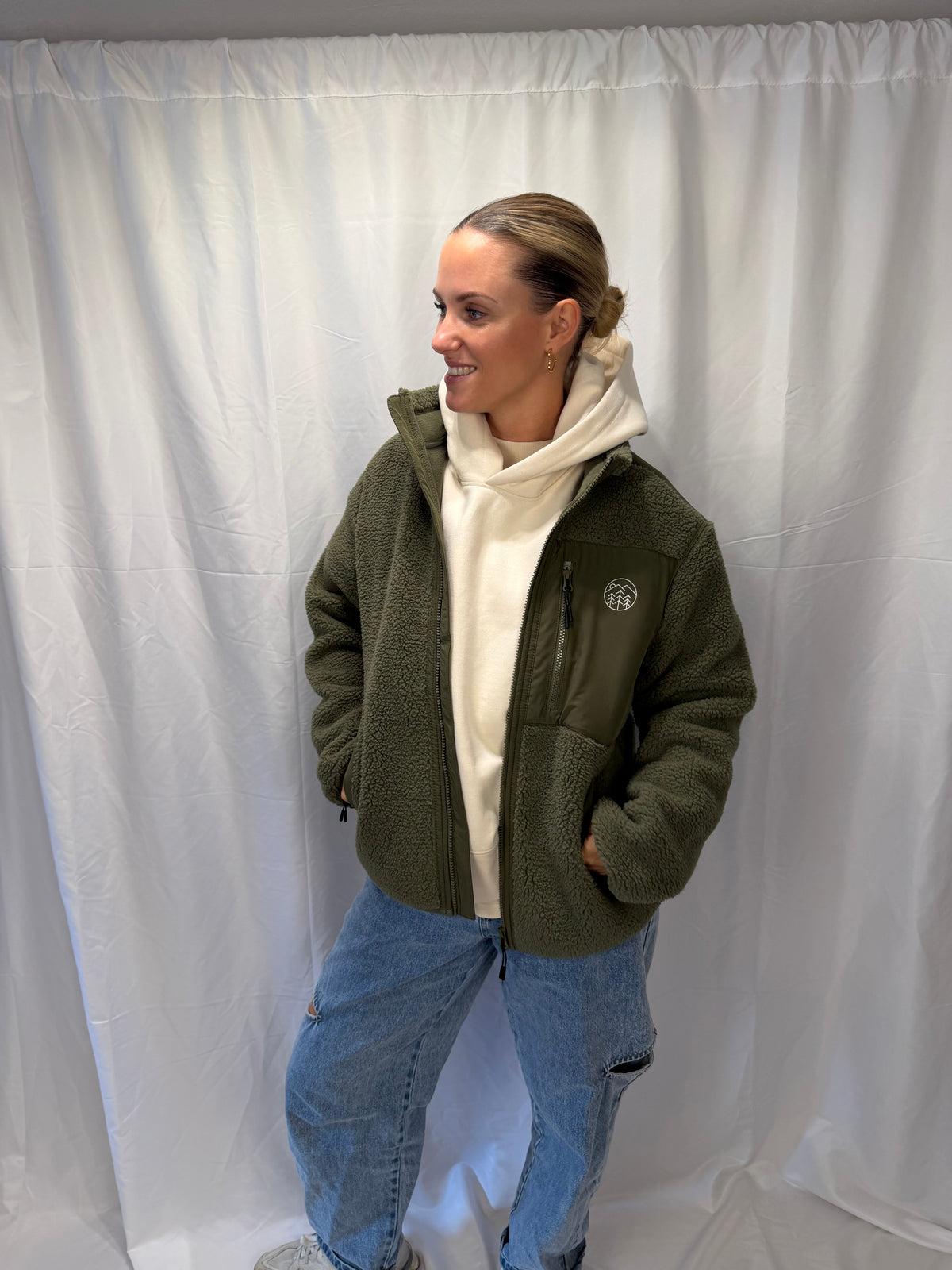Woidlogo Teddy Jacke - Khaki