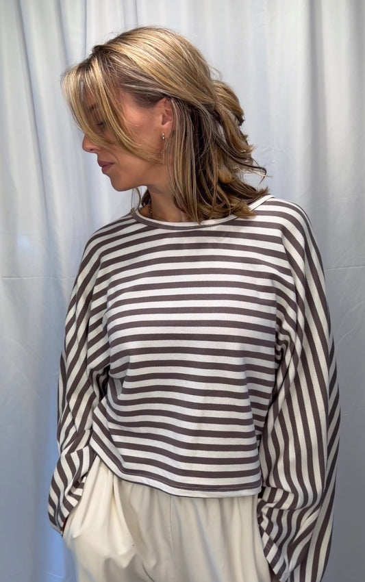 Striped Cropped Shirt