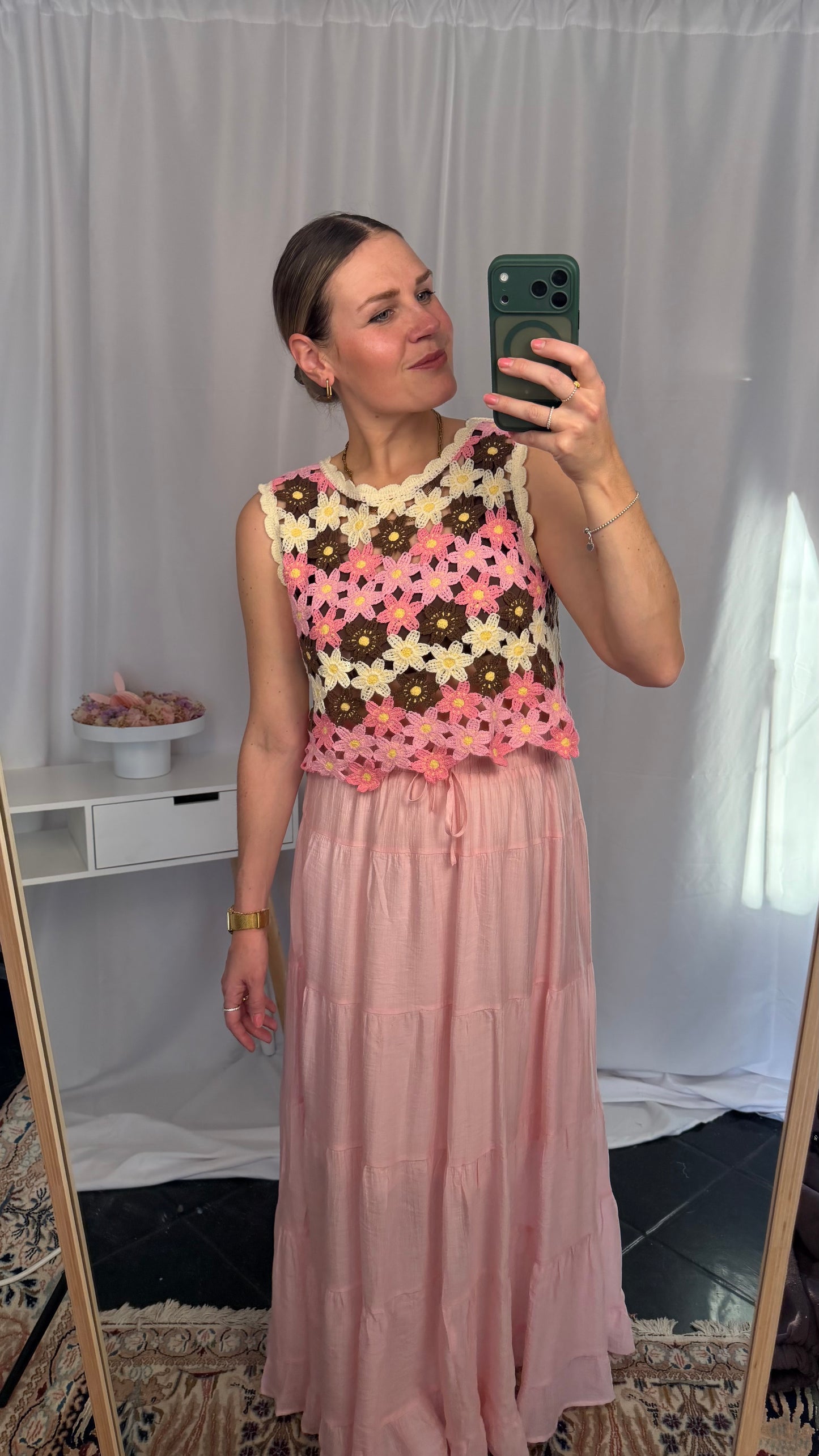 Blüten Häkel Top