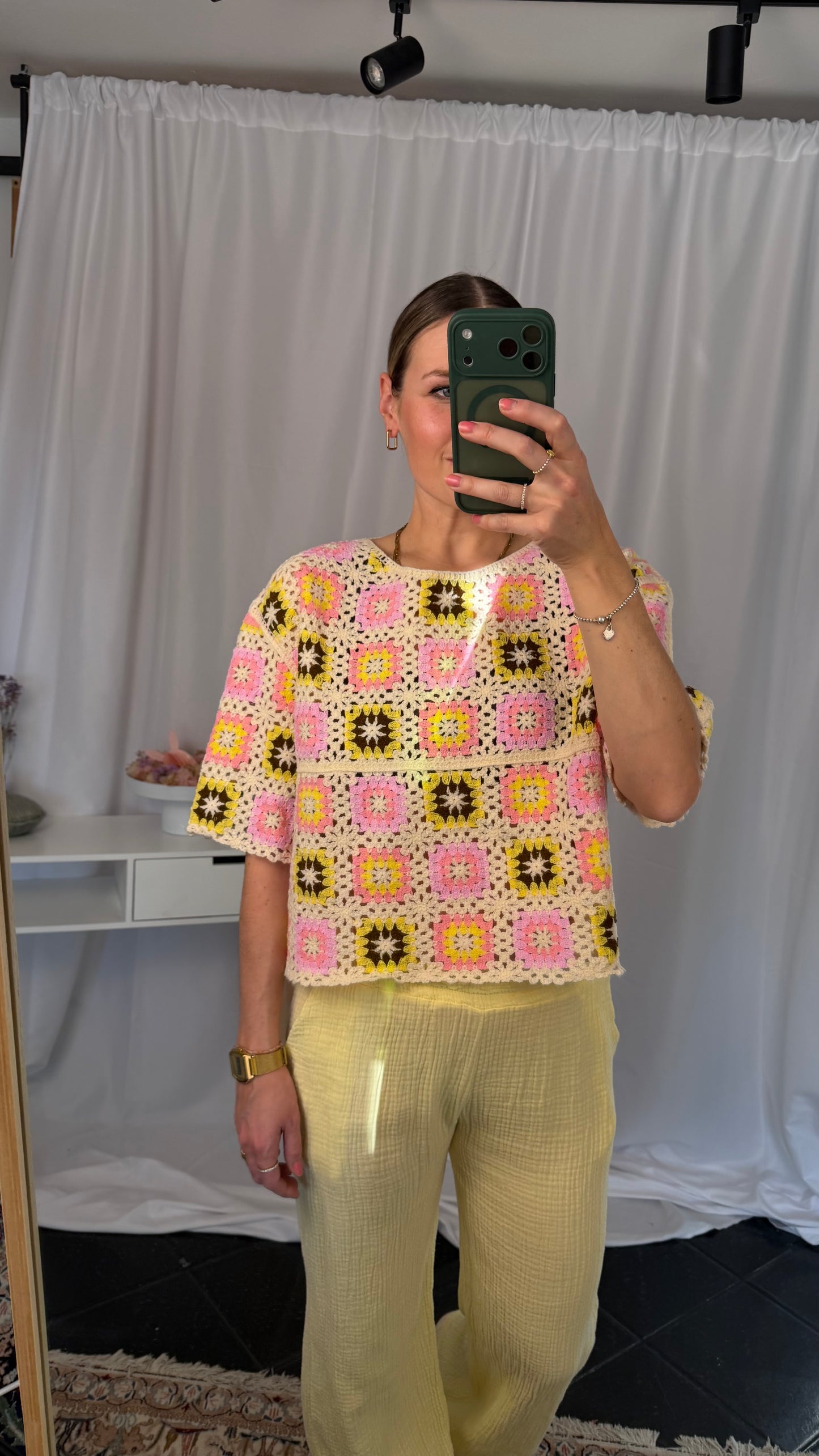 Patchwork Häkelshirt