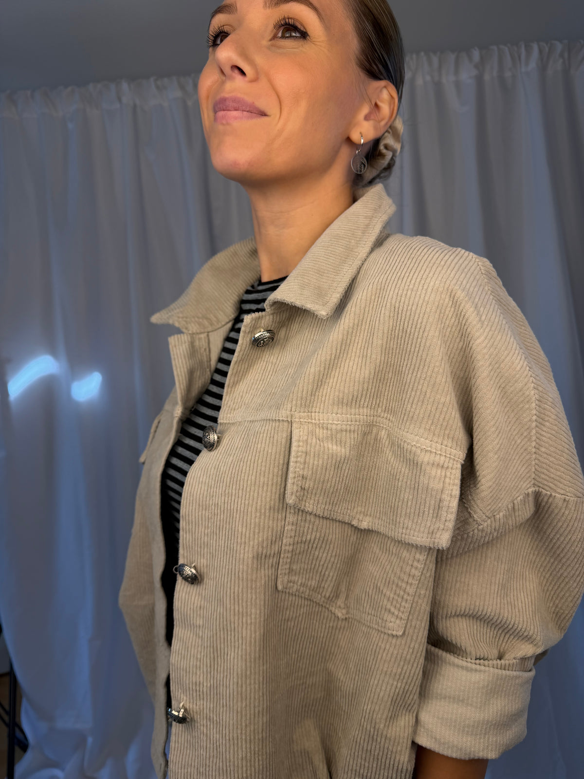 Cordjacke Cropped – One Size