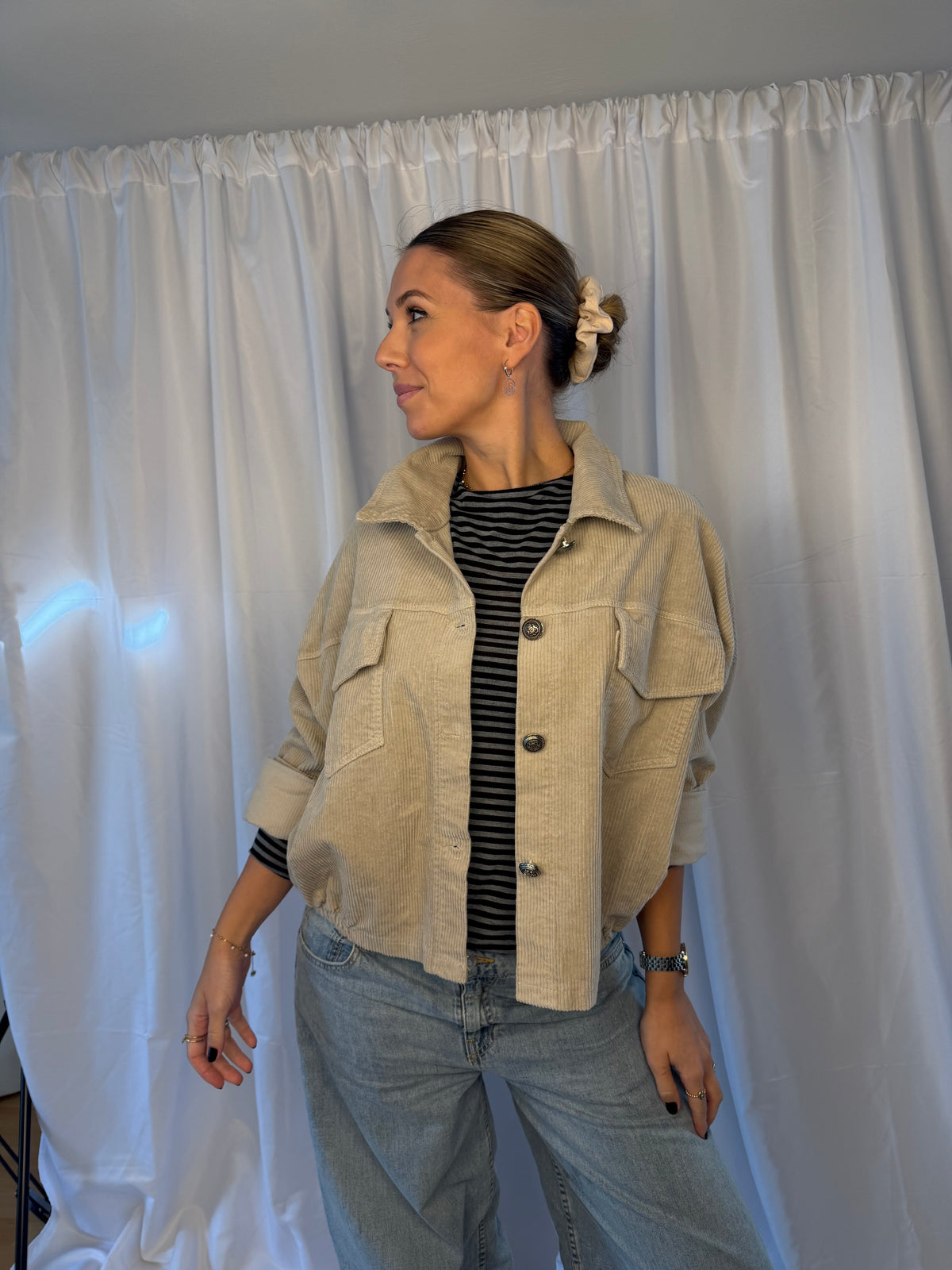 Cordjacke Cropped – One Size