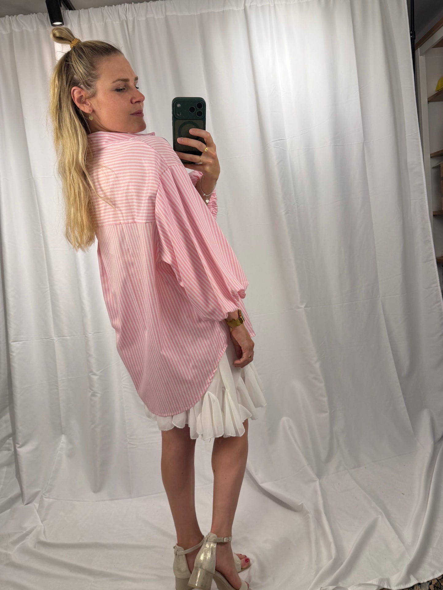 Oversize-Bluse mit Ballonärmeln