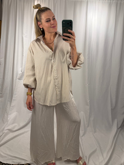 Oversize-Bluse mit Ballonärmeln