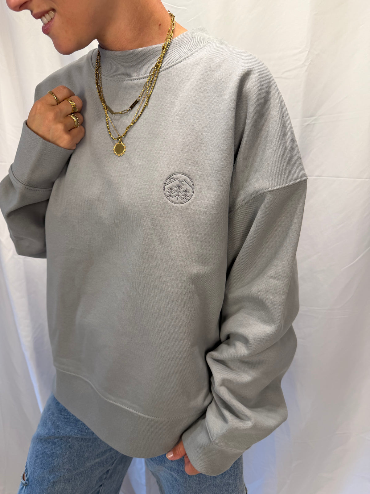 Woidlogo Sweater Unisex | Misty grey