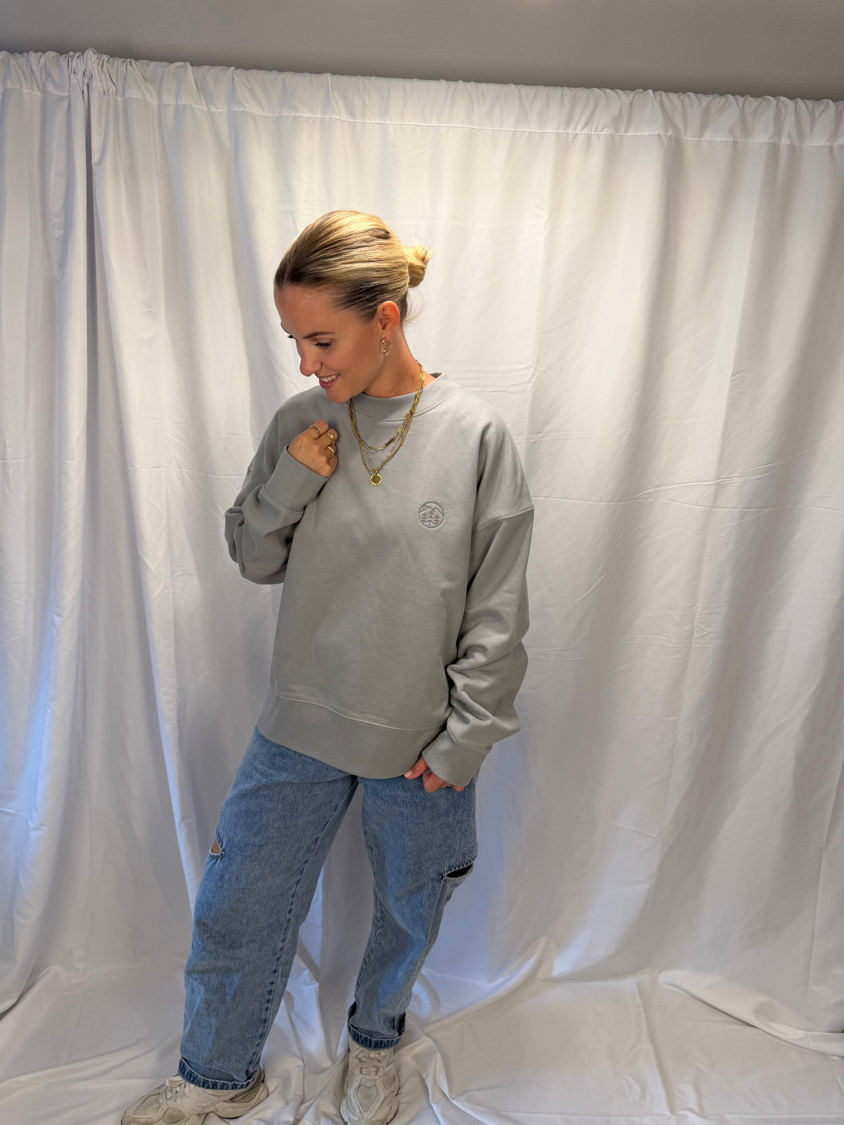 Woidlogo Sweater Unisex | Misty grey
