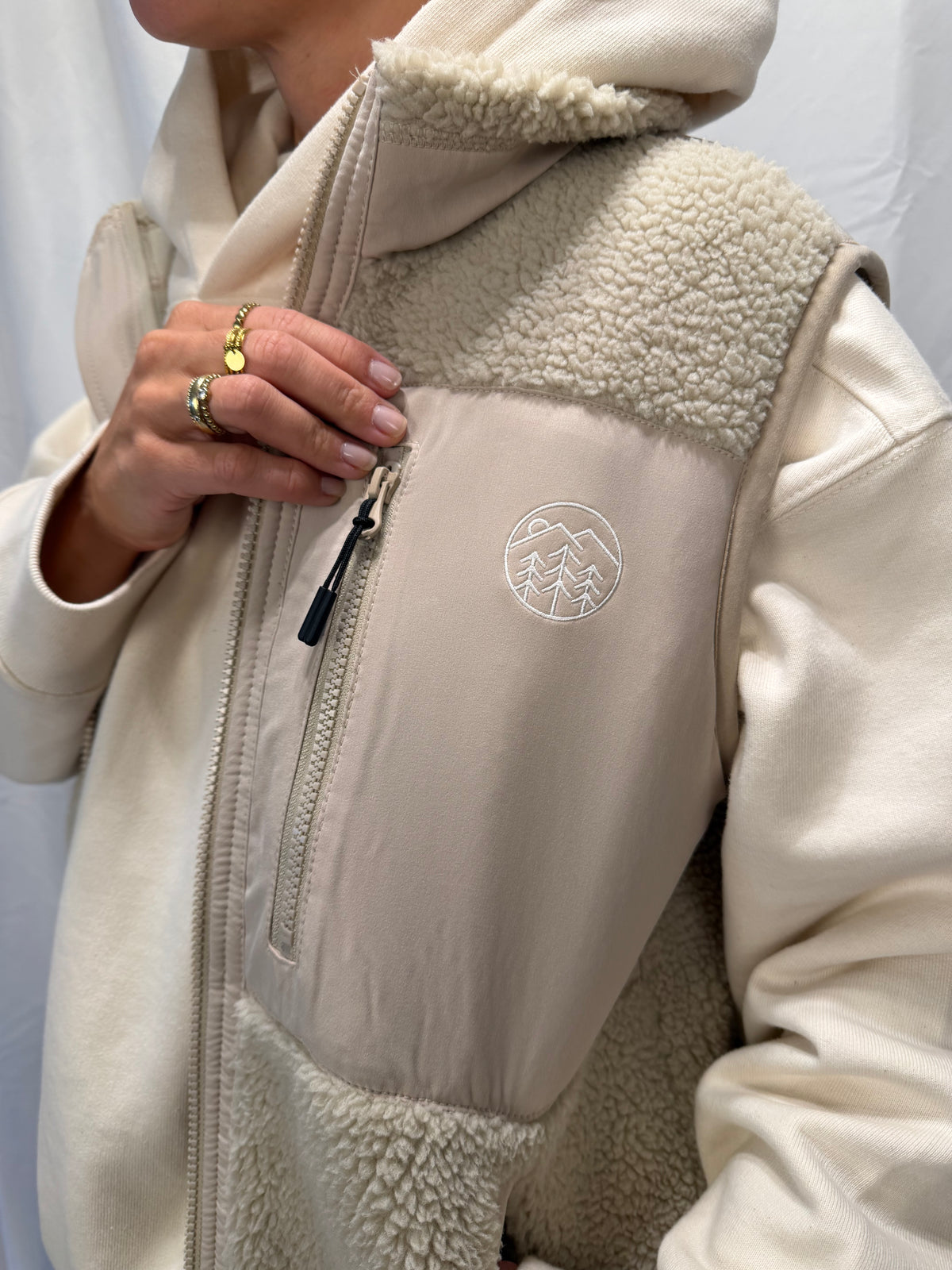 Woidlogo Teddyweste – Natural
