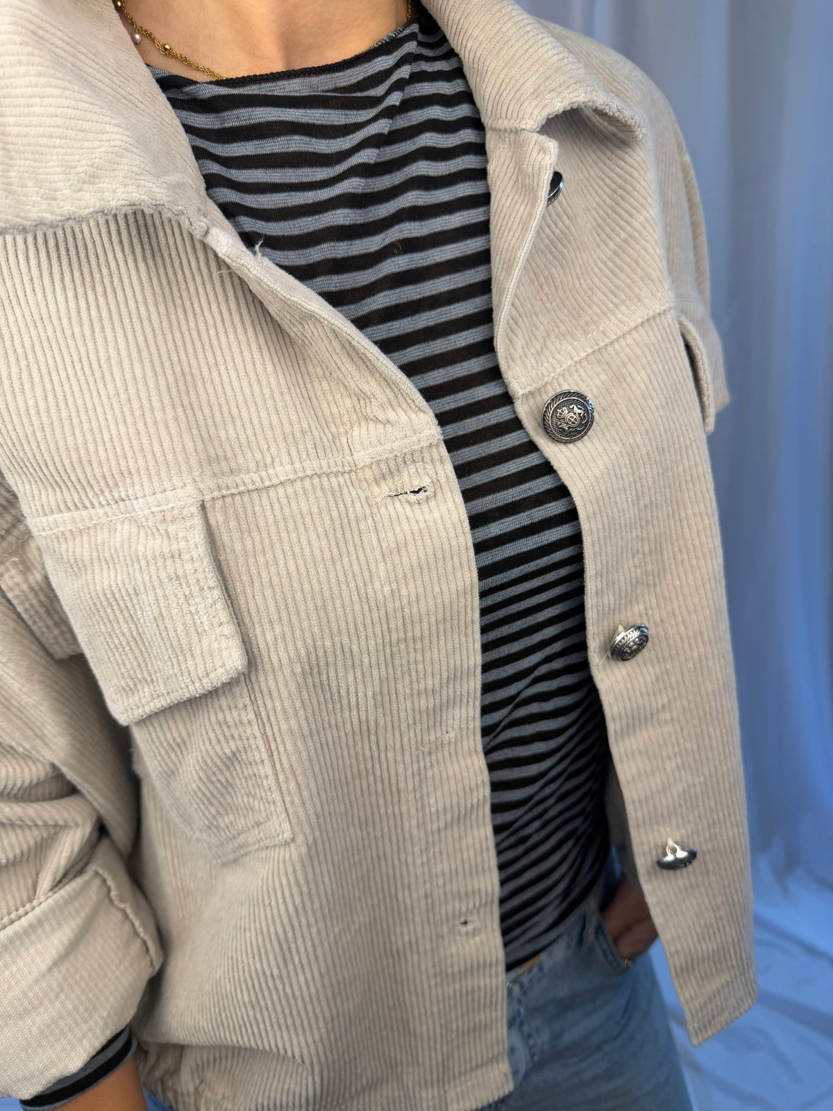 Cordjacke Cropped – One Size