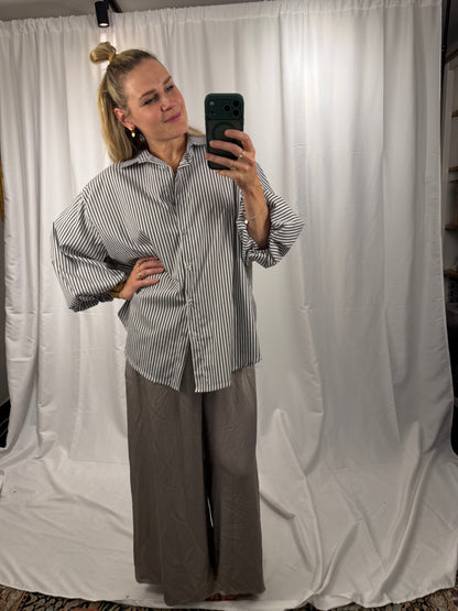 Oversize-Bluse mit Ballonärmeln