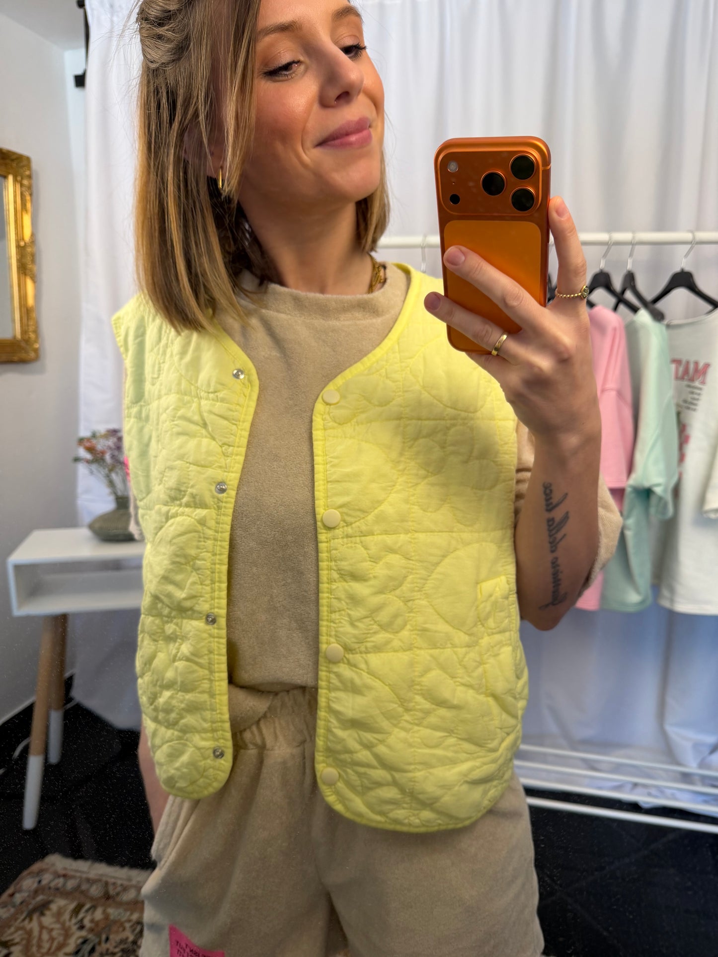 Herzblütenweste – 100% Baumwolle | Made in Italy