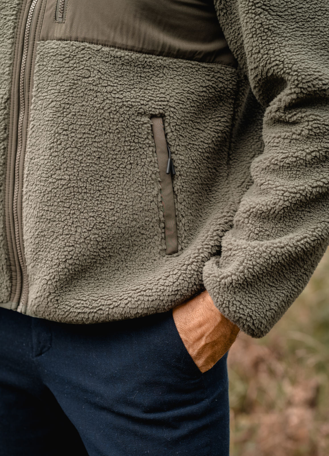 Woidlogo Teddy Jacke - Khaki