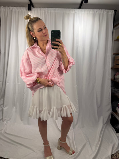 Oversize-Bluse mit Ballonärmeln