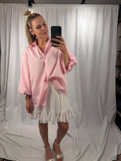 Oversize-Bluse mit Ballonärmeln