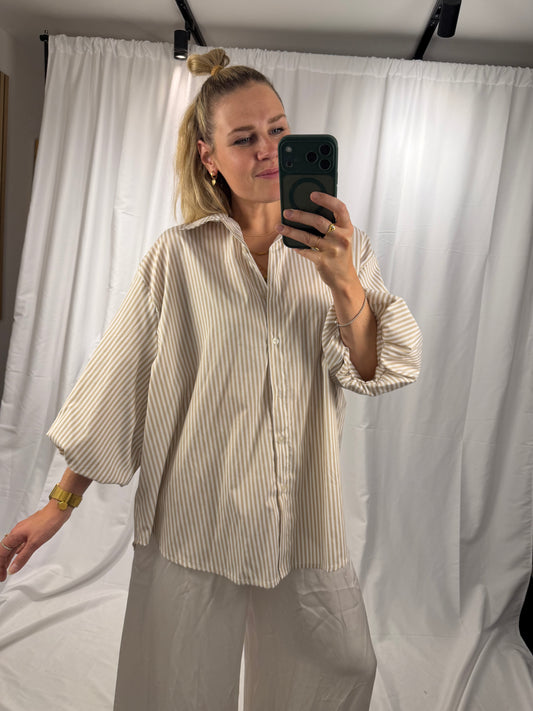 Oversize-Bluse mit Ballonärmeln