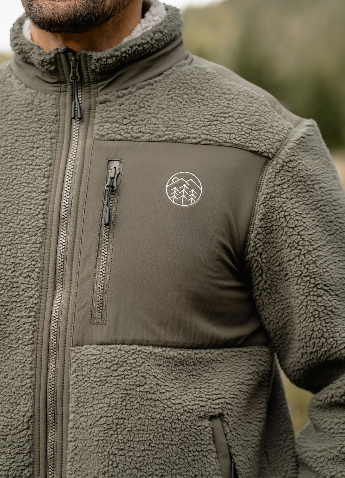 Woidlogo Teddy Jacke - Khaki