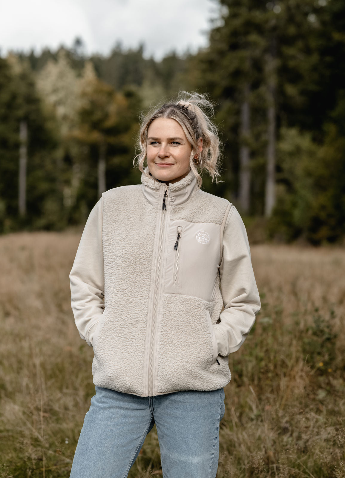 Woidlogo Teddyweste – Natural