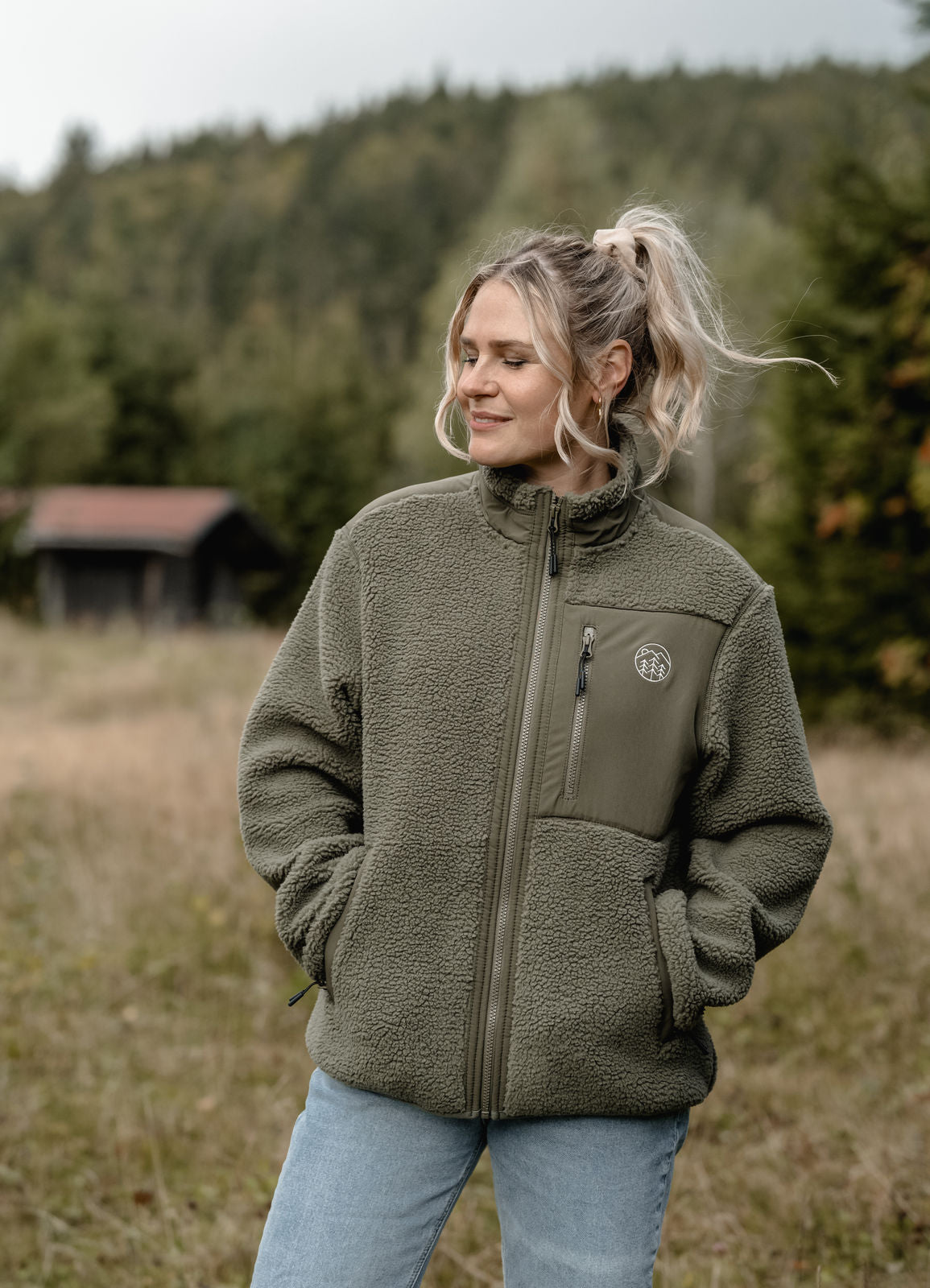 Woidlogo Teddy Jacke - Khaki