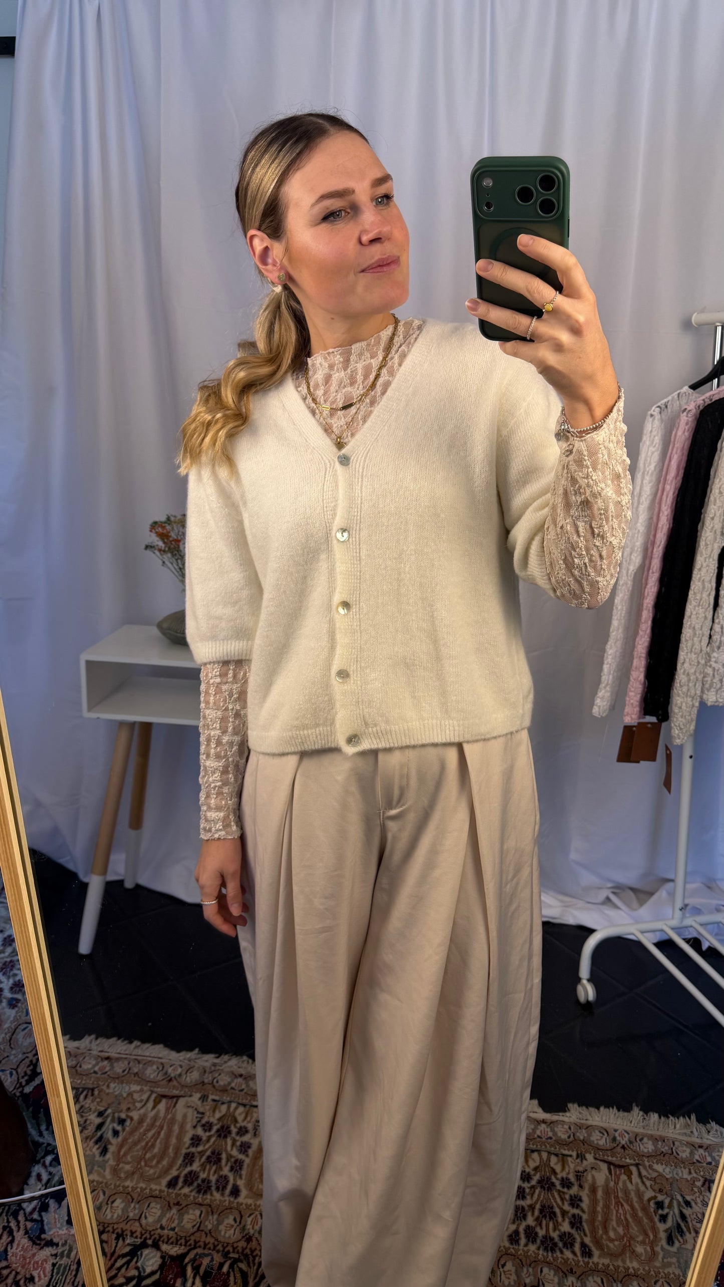 Alpaka Strickweste 3/4 Ärmel